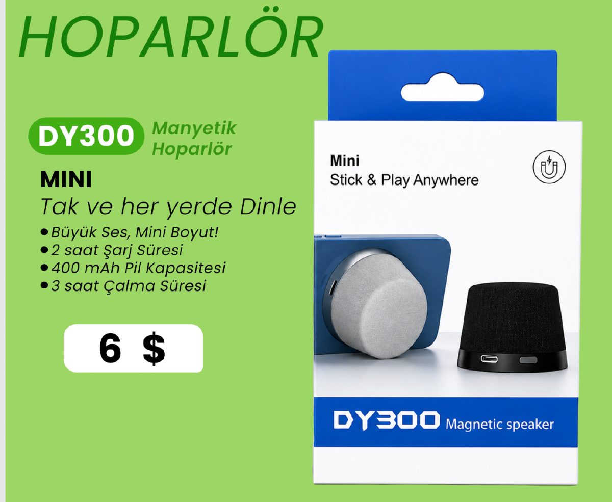 DY300 Mini Manyetik Hoparlör - Taşınabilir ve Yüksek Ses Kalitesi