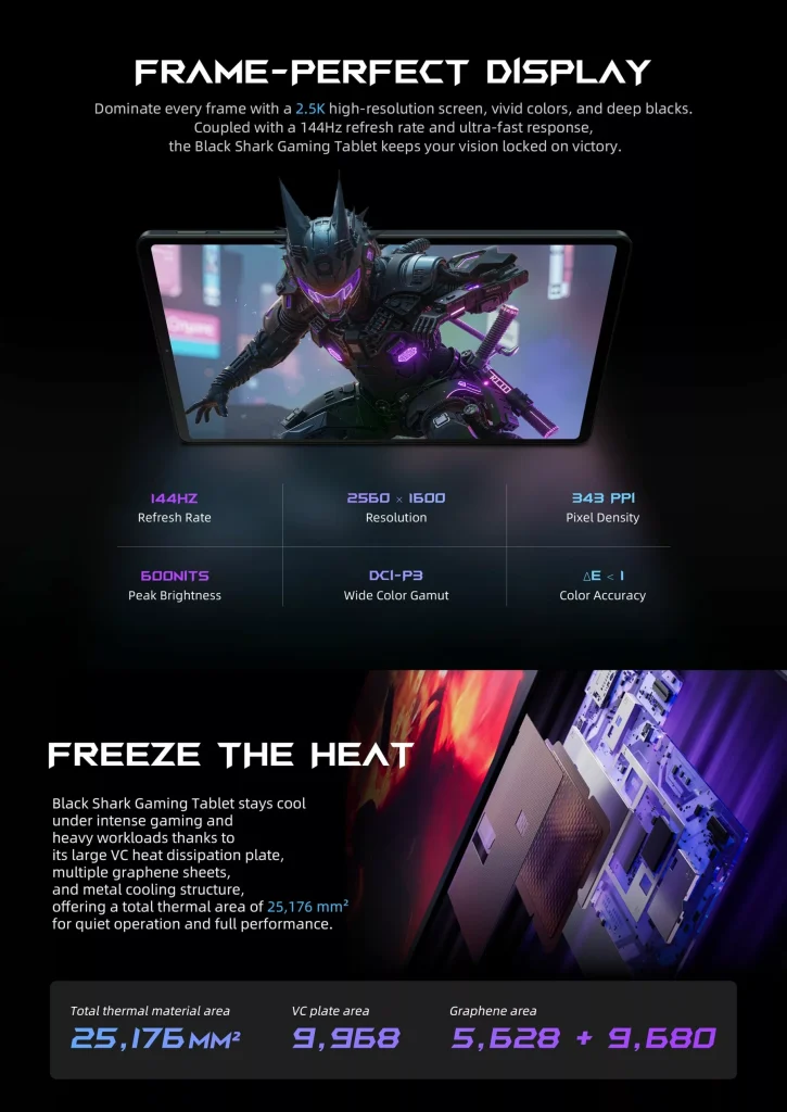 black shark oyuncu tableti