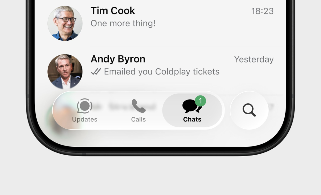 liquid glass tasarımı