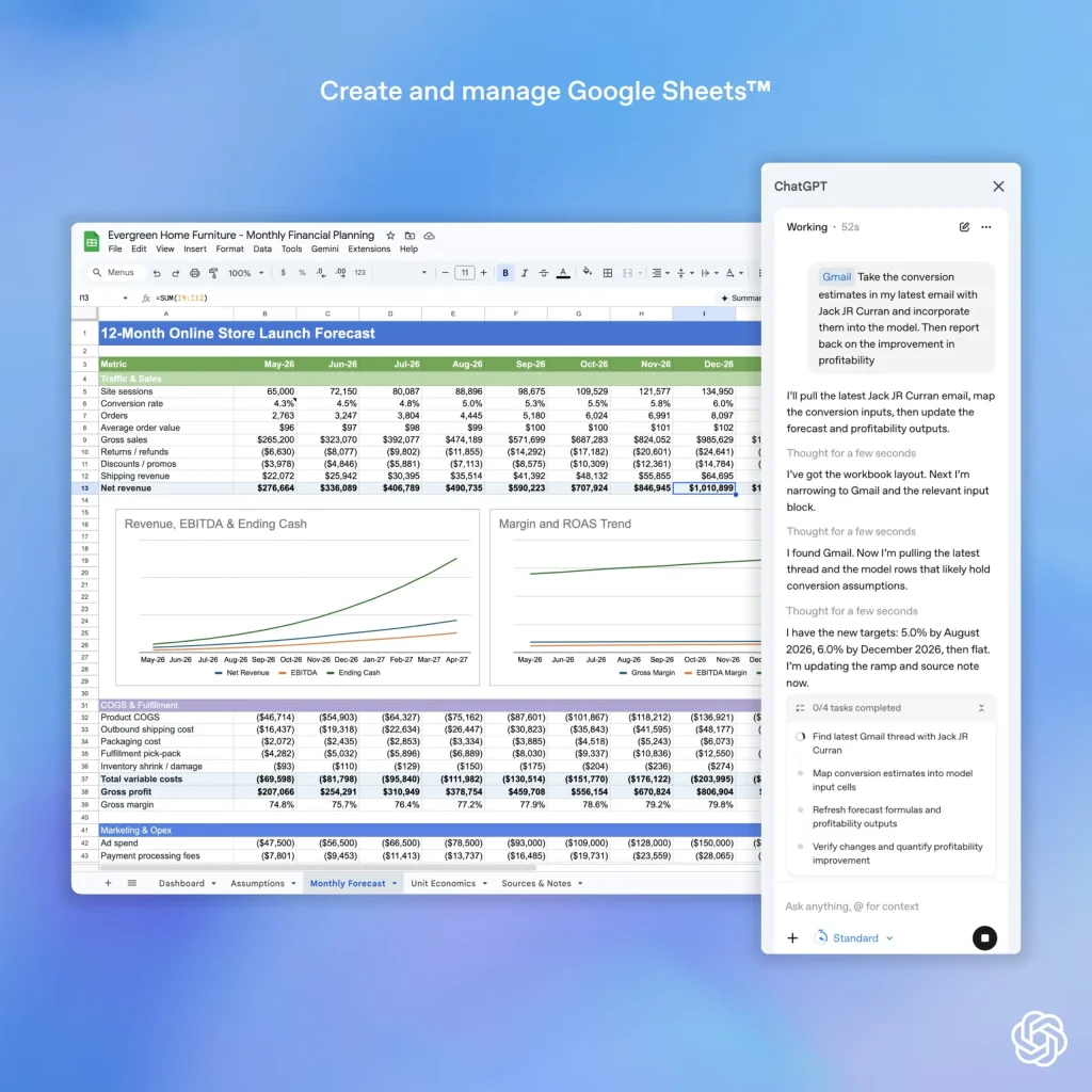 google sheets chatgpt