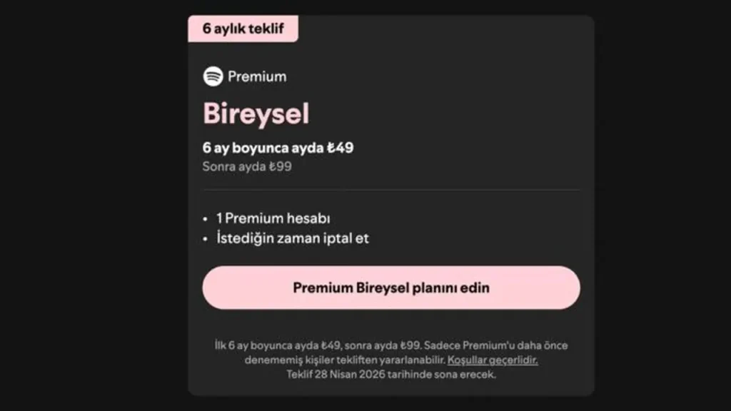 spotify premium indirim